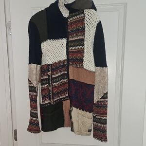 Handmade In Montreal - Wool Patchwork Coat - Artisian - Very Good Used Condition